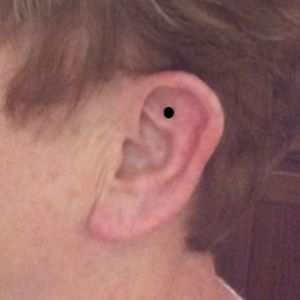 Stress Relief Black Crystal Earring Magnet Acupressure